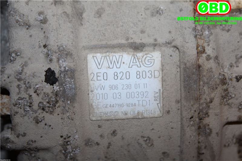 Aircondition kompressor til VW Crafter 2006-2011 (Type I, Fase 1)  (VOLKSWAGEN|2E0 820 803 D|2E0 820 803 G|2E0820803D)