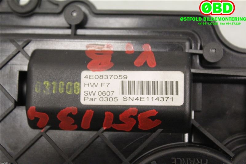 Sentrallås venstre bak til Audi A8 2003-2010 (Type II)  (AUDI|4E0 837 059||4E0837059)