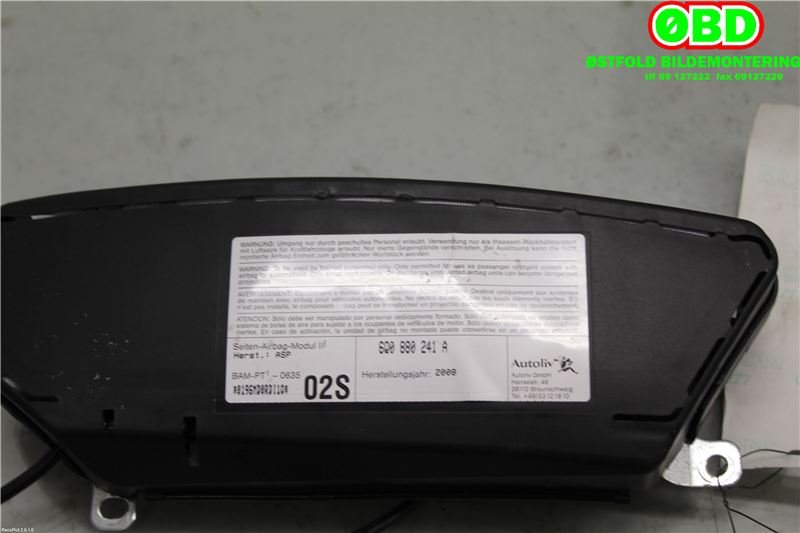 Airbag sidepute venstre til Škoda Fabia, 2007-2010 (Type II, Fase 1) (SKODA|6Q0 880 241 A)