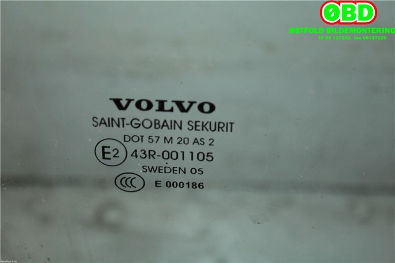 Siderute høyre bak til Volvo V70 2005-2007 (Type II, Fase 2) (VOLVO|30674329|)