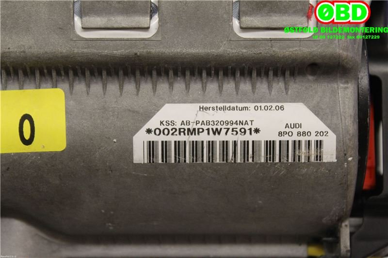 Airbag passasjer til Audi A3 2003-2008 (Type II, Fase 1)  (AUDI|8P0880202C||8P0880202)