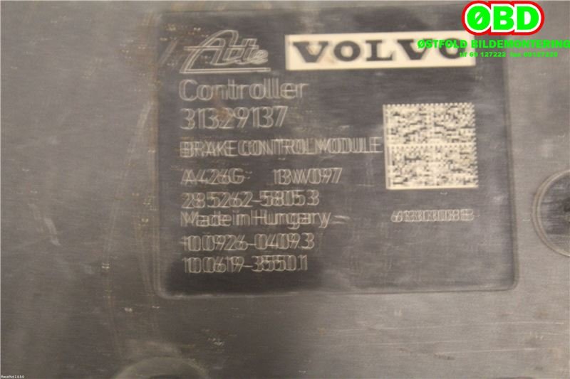 ABS sentral til Volvo V60 2010-2013 (Type I, Fase 1)  (VOLVO|31329138||31329137)