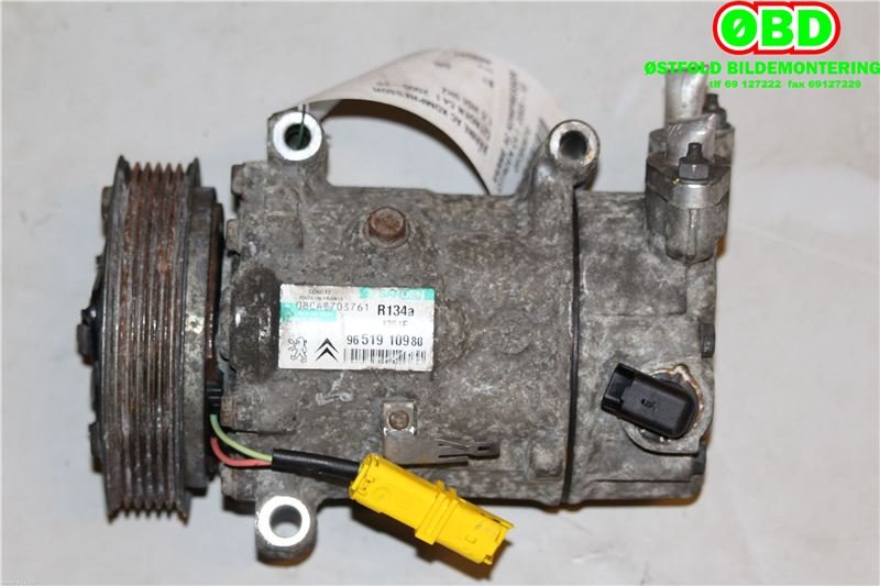 Aircondition kompressor til Citroën C4 2004-2011 (Type I)  (1.6 HDI 9HZ|648709|1671553680|9651910980)