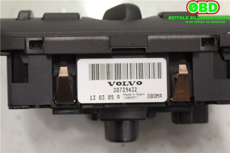 Bryter lys til Volvo V60 2010-2013 (Type I, Fase 1)  (VOLVO|31443846||30739432)