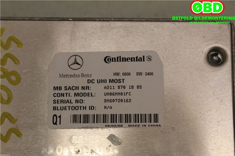 Styreenhet diverse til Mercedes Vito/Viano 2004-2010 (Fase 1) (W639) (W639) (MERCEDES||2118701885)