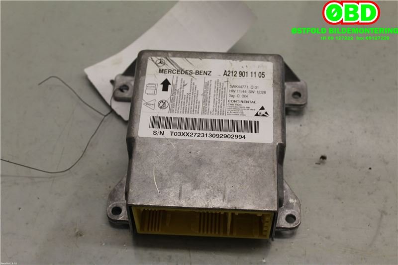 Airbag elektronikk til Mercedes E-Klasse, 2013-2016 (Fase 2) (W212) (W212) (MERCEDES|A 212 901 11 05)