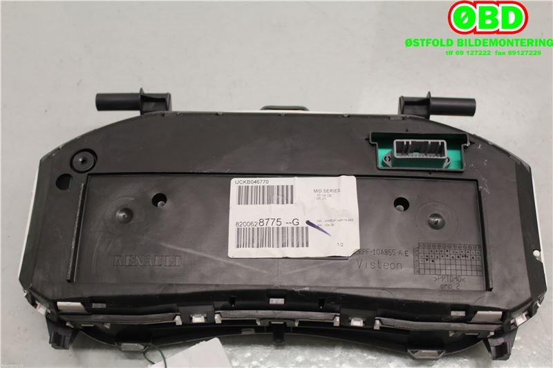 Instrumentpanel til Renault Clio 2006-2009 (Type III, Fase 1)  (RENAULT CLIO|8200628775|8201060305)