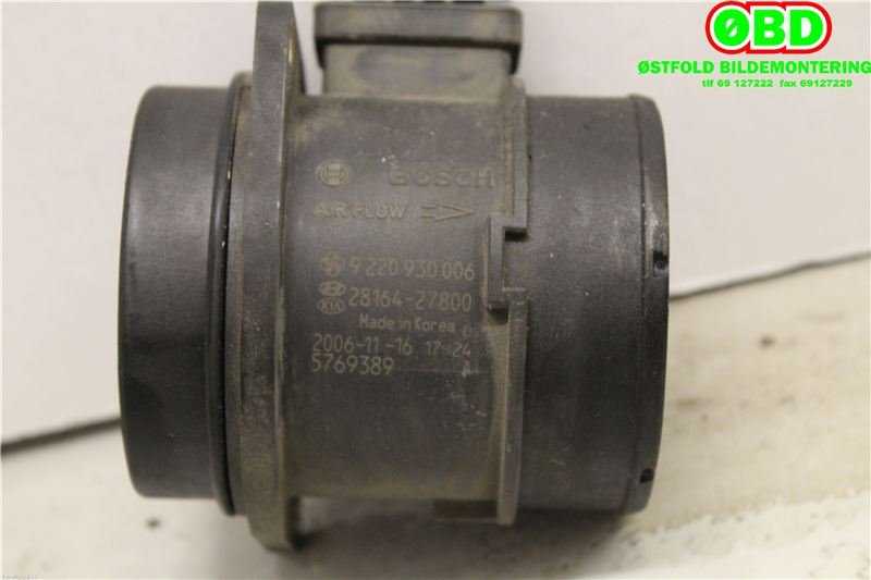 Luftmengde/luftmassemåler til Hyundai Santa Fe 2006-2009 (Type II, Fase 1)  (HYUNDAI|2816427800|9220930006)