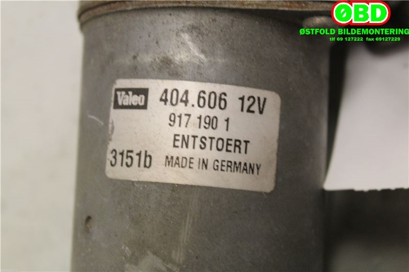Viskermotor frontrute til Volvo S60 2000-2004 (Type I, Fase 1)  (VOLVO|8648343|404606|)