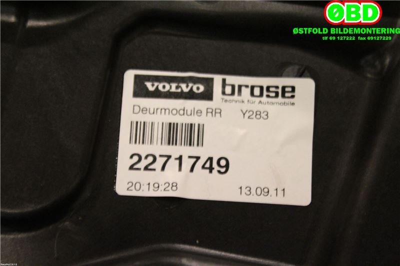Ruteheis høyre bak til Volvo S60 2010-2014 (Type II, Fase 1)  (VOLVO|30784309|)