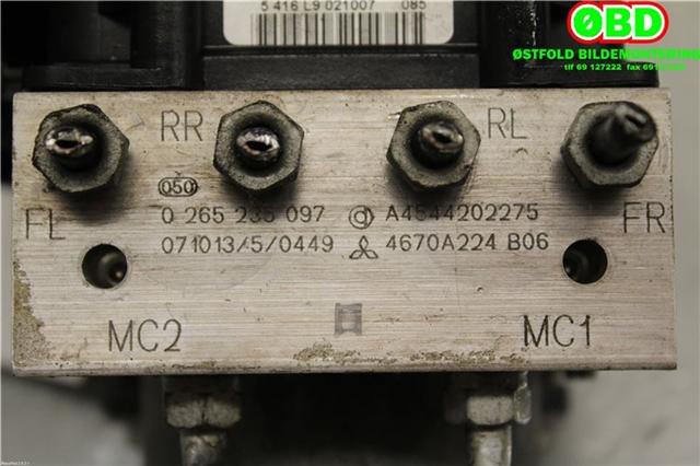 ABS sentral til Mitsubishi Colt 2004-2008 (Type VII, Fase 1) (MITSUBISHI|4670A225|4544202275|4670A224B06)