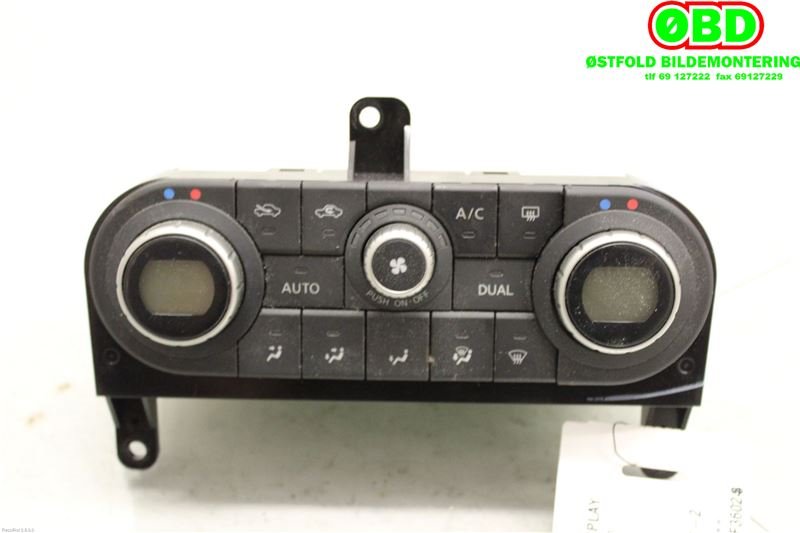 Varmeapparat betjening til Nissan Qashqai, 2007-2010 (Type I, Fase 1)  (NISSAN|27500JD45A)