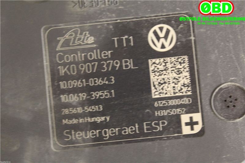 ABS sentral til VW Caddy 2010-2015 (Type III, Fase 2) (VOLKSWAGEN|1K0 614 517 DP||1K0614517DP)