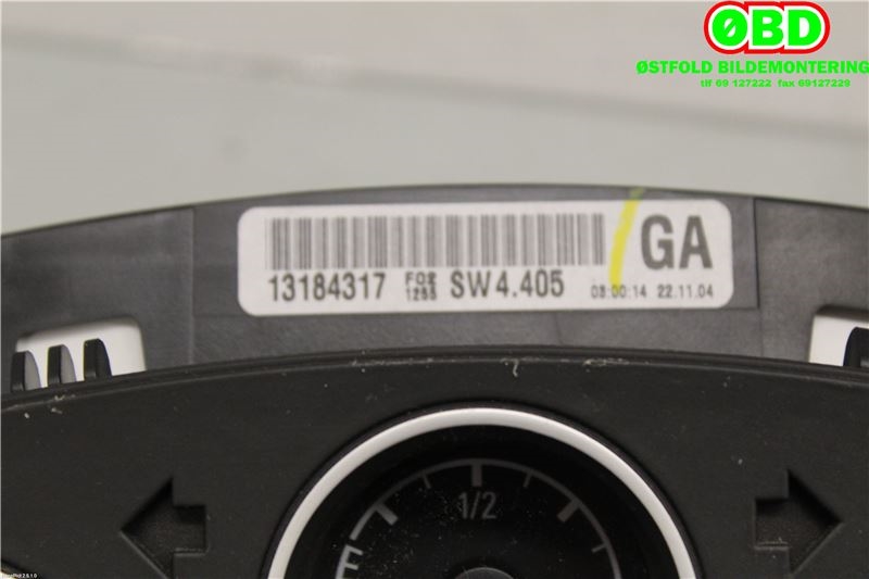 Instrumentpanel til Opel Astra H 2004-2009  (OPEL|93182878|6260547|13184317)