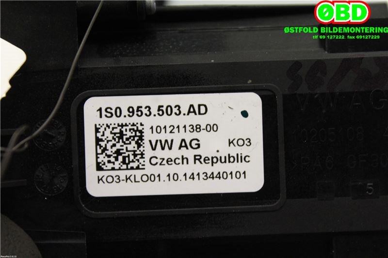 Bryter combi til VW E-Up 2013-2019  (VOLKSWAGEN|1S0 953 513 B||1S0953503AD)