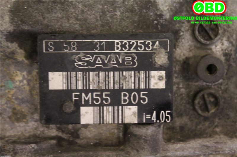 Girkasse manuell til Saab 9-5 2001-2005 (Type I, Fase 2)  (SAAB|5161211|)