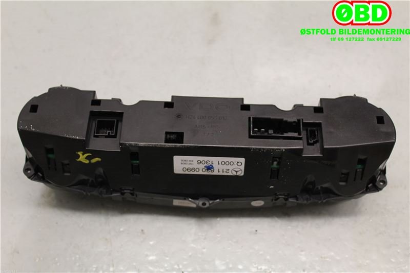 Varmeapparat betjening til Mercedes E-Klasse 2006-2009 (Fase 2) (W211) (W211) (MERCEDES|A 211 830 04 90|A 211 830 43 85|2118300990)