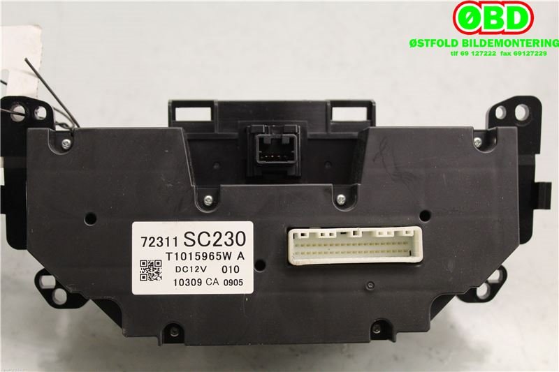 Varmeapparat betjening til Subaru Impreza 2008-2012 (Type III)  (SUBARU|72311SC230|)