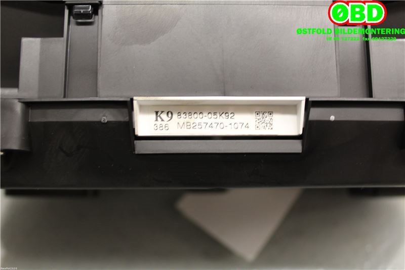 Instrumentpanel til Toyota Avensis 2009-2015 (Type III, Fase 1)  (TOYOTA|8380005K92|)
