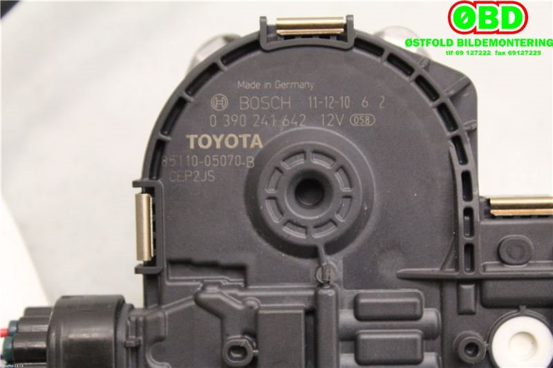 Viskermotor frontrute til Toyota Avensis 2009-2015 (Type III, Fase 1)  (TOYOTA||8511005070B)