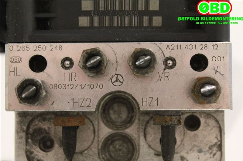 ABS sentral til Mercedes E-Klasse 2002-2006 (Fase 1) (W211) (W211) (A 211 431 20 12|0265250248|2114312812)