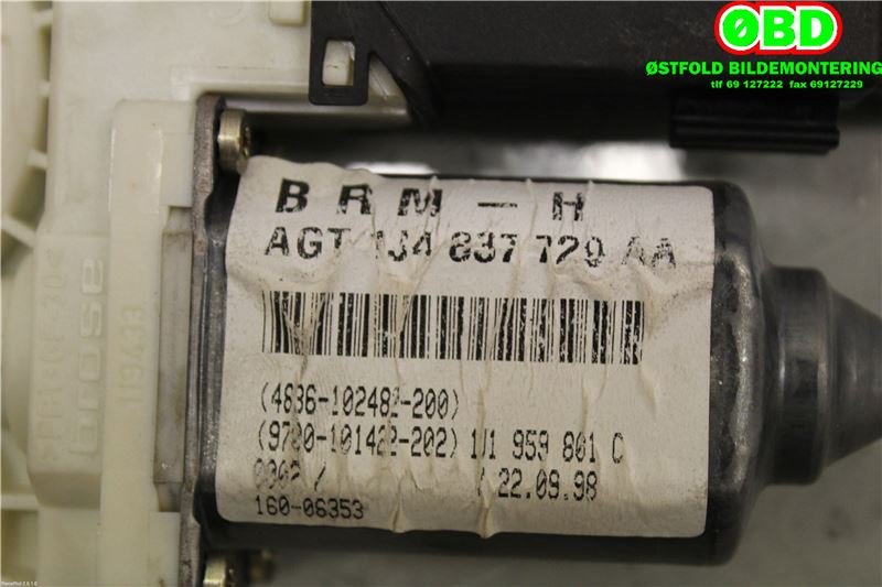 Ruteheis venstre foran til VW Golf IV 1998-2003 (VOLKSWAGEN|1J1 959 801 C|)