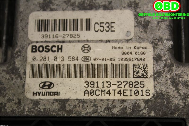 Styreenhet motor til Hyundai Santa Fe 2006-2009 (Type II, Fase 1)  (HYUNDAI|3911327825|0281013584)