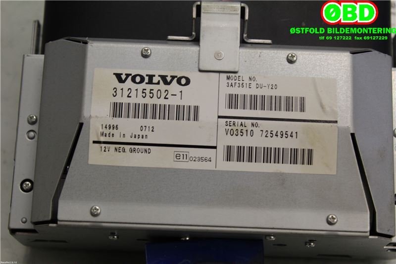 Bilstereo navigasjon til Volvo XC70 2008-2013 (Type II, Fase 1)  (VOLVO||312155021)