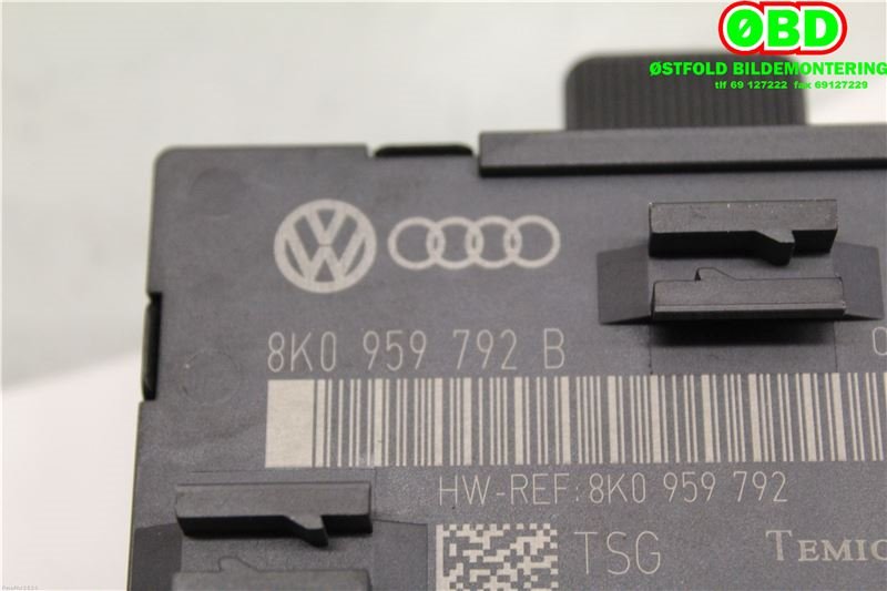 Styreenhet dør venstre foran til Audi A4 2007-2014 (Type IV) (B8) (B8) (AUDI|8K0 959 792 B||8K0959792B)