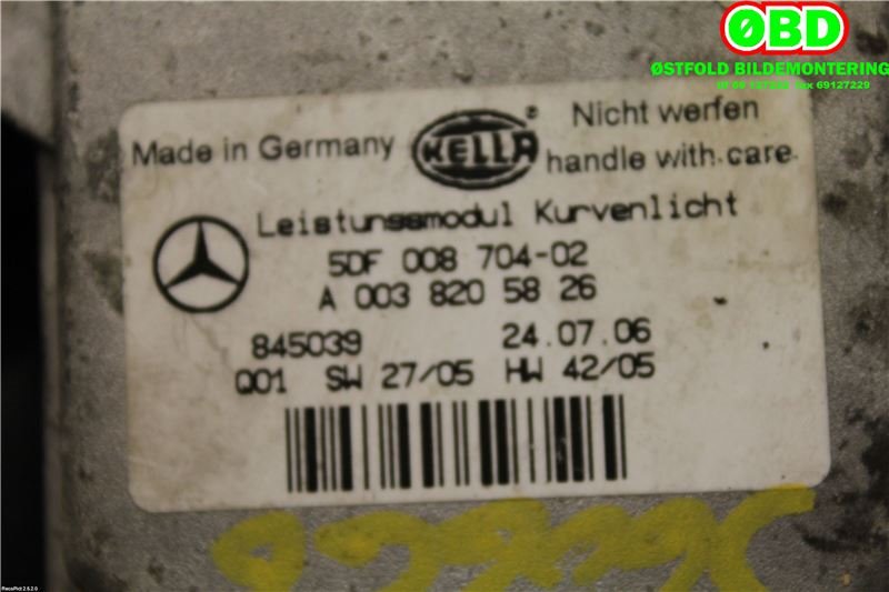 Styreenhet xenon/ballast til Mercedes CLS 2004-2010 (C219) (C219) (MERCEDES|A 003 820 58 26|5DF00870402|0038205826)