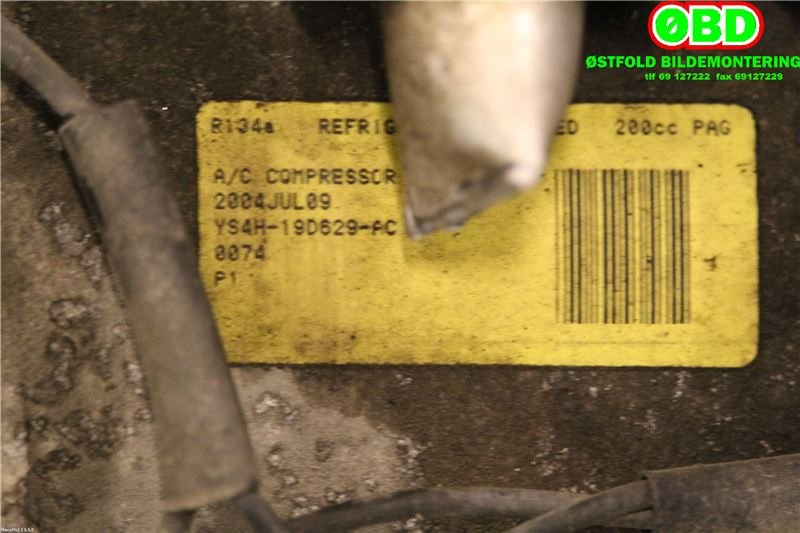 Aircondition kompressor til Ford Transit Connect 2003-2009 (Type I, Fase 1)  (FORD|1578406||YS4H19D629AC)