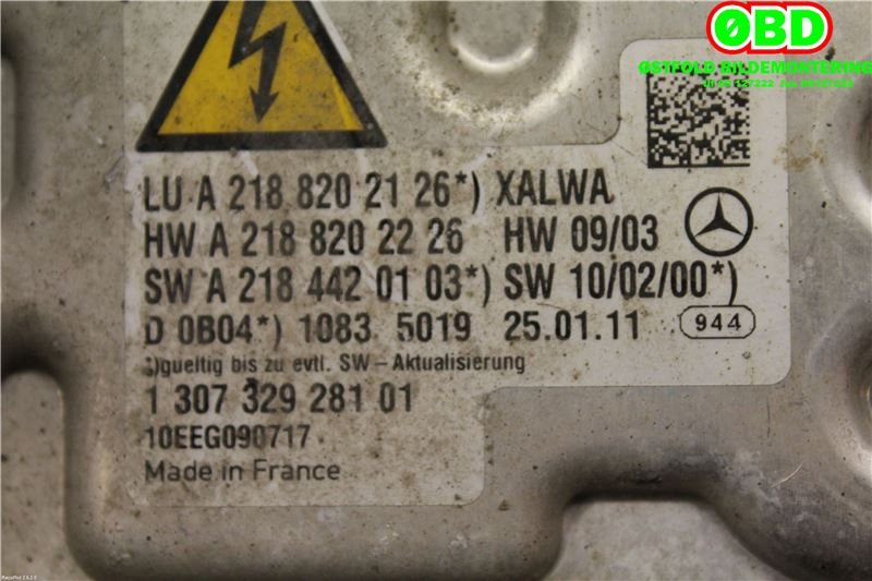Styreenhet xenon/ballast til Mercedes CLS 2011-2017 (C218) (C218) (MERCEDES|A 218 820 21 26||2188202126)
