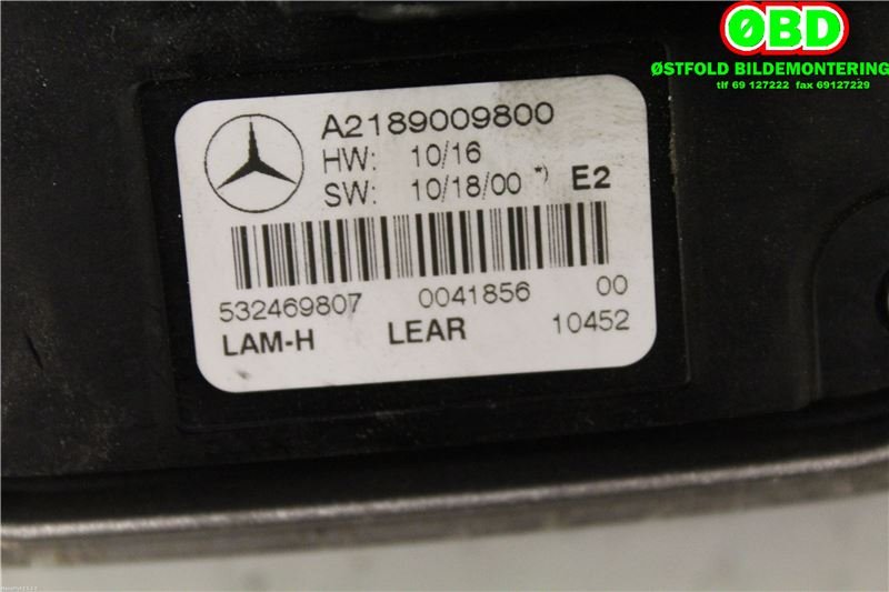 Styreenhet xenon/ballast til Mercedes CLS 2011-2017 (C218) (C218) (MERCEDES|A 218 900 98 00||2189009800)
