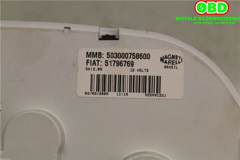 Instrumentpanel til Fiat Strada 2006-->> (Type II)  (FIAT||51796769)