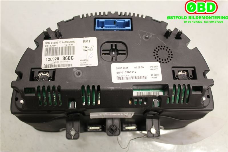 Instrumentpanel til VW E-Up 2013-2019  (VOLKSWAGEN|12E 920 860 C||12E920860C)