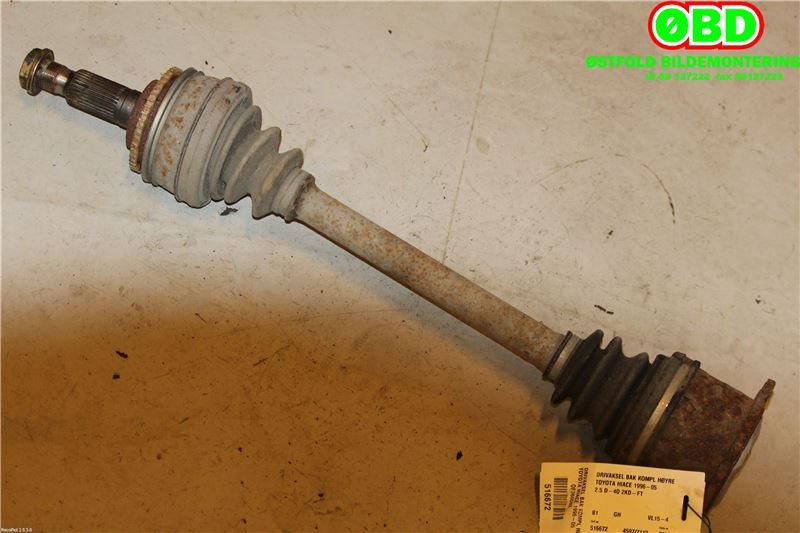 Drivaksel høyre bak til Toyota Hiace 2001-2006 (Fase 2) (TOYOTA|)