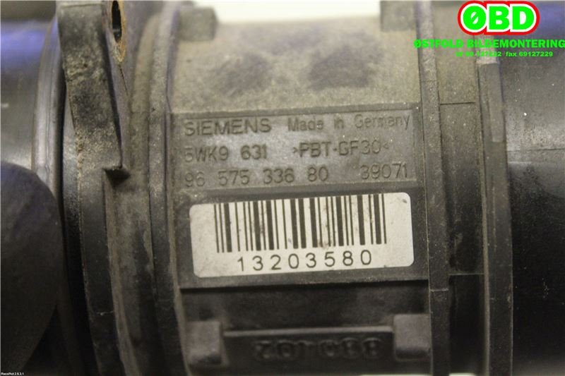 Luftmengde/luftmassemåler til Citroën C3 2002-2009 (Type I) (CITROEN|1920EK|9657533680)