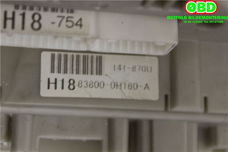 Instrumentpanel til Peugeot 107 2006-2014 (PEUGEOT|B000698580||838000H180A)
