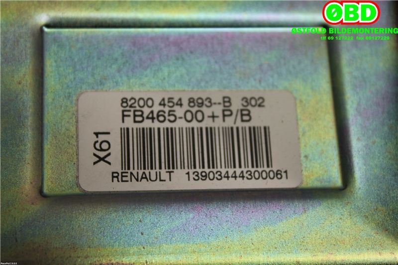 Airbag passasjer til Renault Kangoo 2008-2021 (Type II) (RENAULT|8200454893|985252860R)