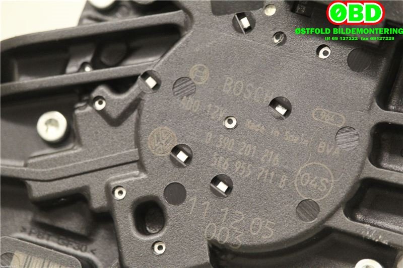 Viskermotor bakrute til VW Polo 2009-2014 (Type V, Fase 1)  (VOLKSWAGEN|5K6 955 711 B||5K6955711B)
