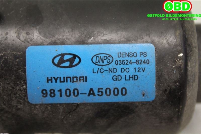 Viskermotor frontrute til Hyundai i30 2012-2017 (Type II) (HYUNDAI|98110A5000||98100A5000)