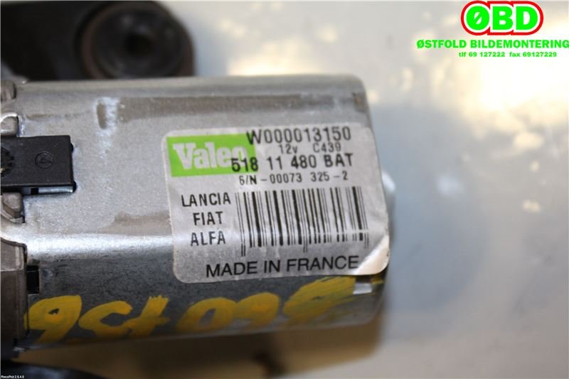 Viskermotor bakrute til Fiat Doblo 2010-->> (Type II) (FIAT|51811480|)