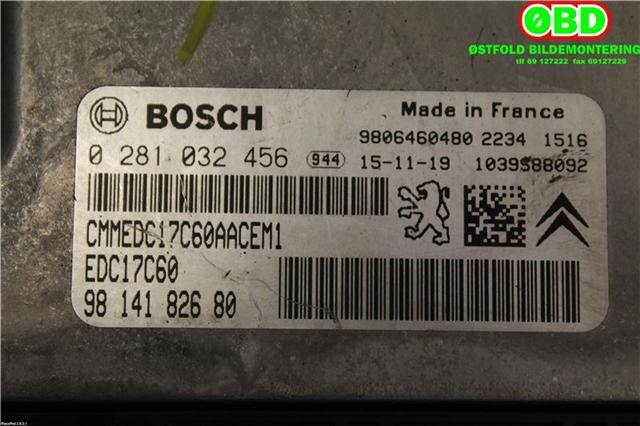 Styreenhet motor til Peugeot 508 2014-2018 (Type I, Fase 2)  (PEUGEOT 508|1613823780||9814182680)