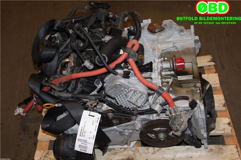 Motor bensin til Toyota Yaris 2012-2014 (Type III, Fase 1) (TOYOTA YARIS HYBRID XP1|1900021D00|1NZFXE|)