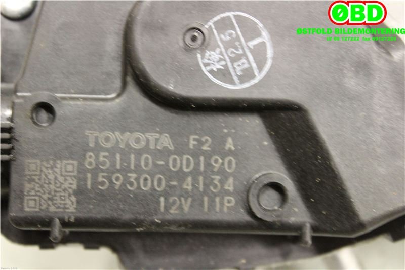Viskermotor frontrute til Toyota Yaris 2012-2014 (Type III, Fase 1)  (TOYOTA YARIS HYBRID XP1|851100D190|1593004134)