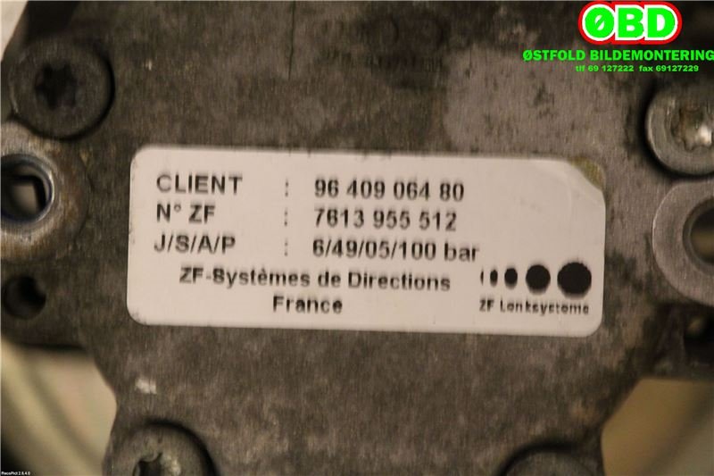 Servo pumpe mekanisk til Peugeot Expert 1996-2007 (Type I)  (PEUGEOT|4007CX||9640906480)