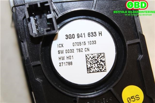 Bryter lys til VW Passat 2015-2019 (Fase 1) (B8) (B8) (3G0 941 633 H||3G0941633H)