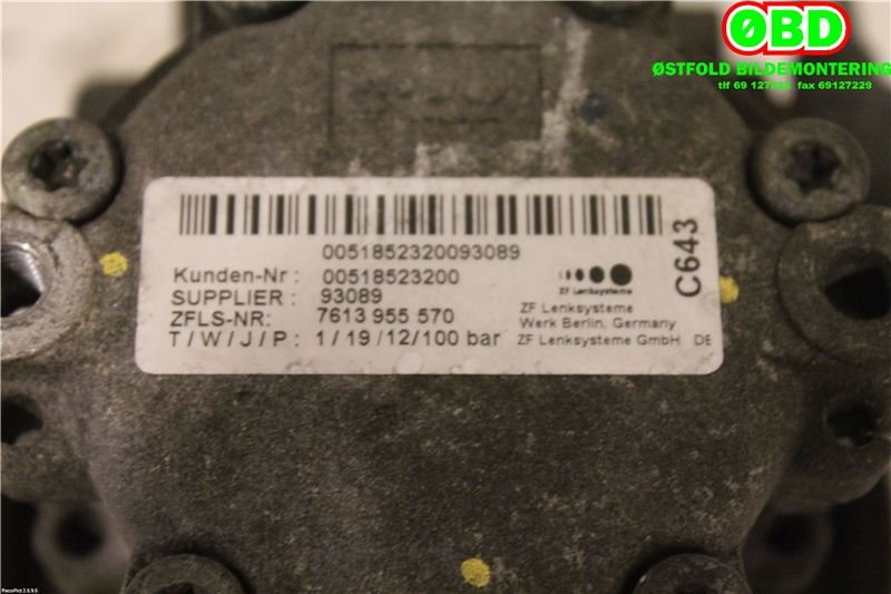 Servo pumpe mekanisk til Fiat Doblo 2010-->> (Type II)  (Fiat Doblo|51852320|)