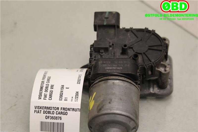 Viskermotor frontrute til Fiat Doblo, 2010-->> (Type II)  (Fiat Doblo|0390241564)