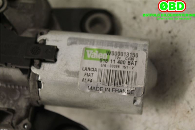 Viskermotor bakrute til Fiat Doblo 2010-->> (Type II)  (Fiat Doblo|51811480|)